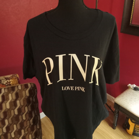 PINK Victoria's Secret Black Tee - Picture 2 of 3